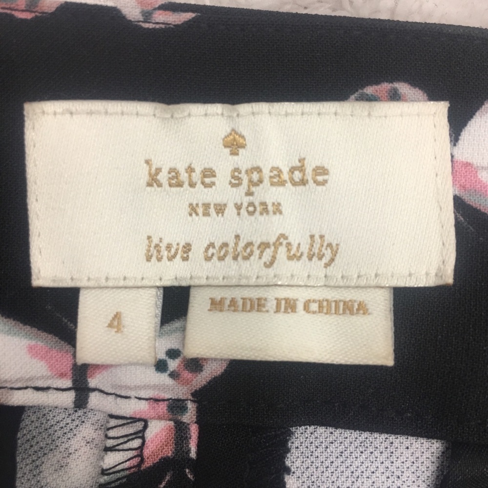 Kate Spade Butterfly Crepe Pant Size 4 - Picture 6 of 6
